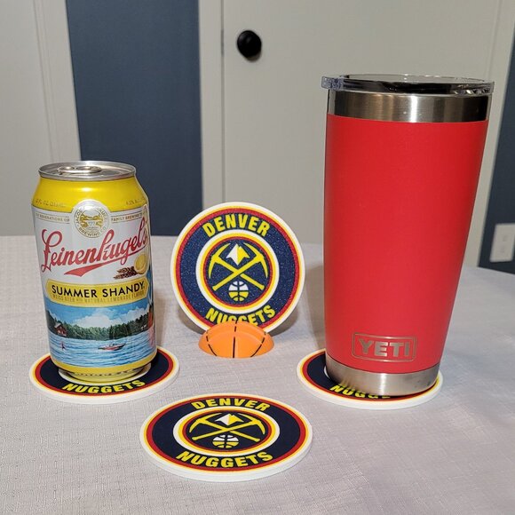 Denver Nuggets Coaster Set - 3D Printed - (Set of 4) - Picture 2 of 4